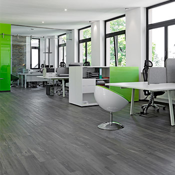 Un open-space rénové avec du 'Transparent PU Coating'