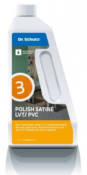 Un bidon de polish satiné pour sols PVC ou LVT